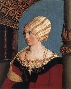 HOLBEIN, Hans the Younger Portrait of the Artist's Wife oil painting